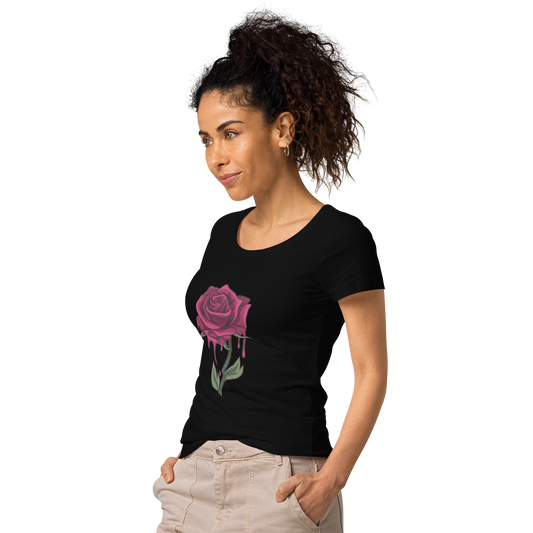 Basic Bio-T-Shirt für Damen Rose Natur